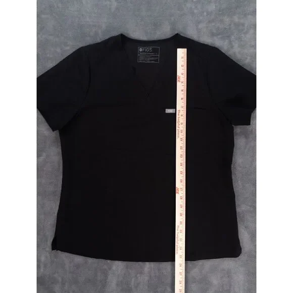 FIGS Black Scrubs Set Zamora Jogger Pants L Petite + Catarina Top L - Picture 13 of 15